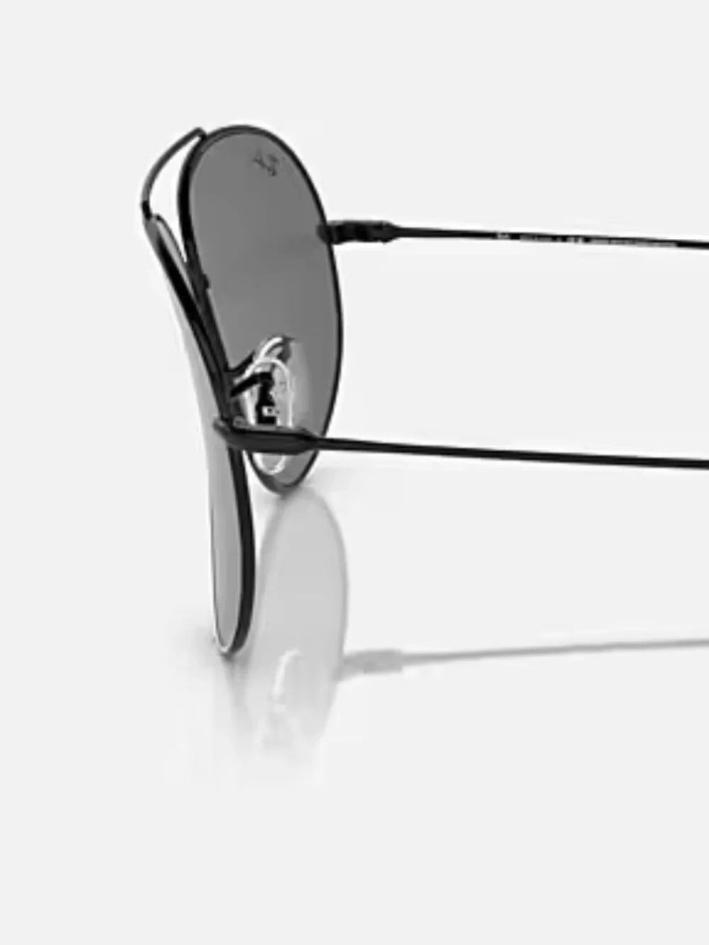 AVIATOR REVERSE - Frame Polished Black Lenses Silver